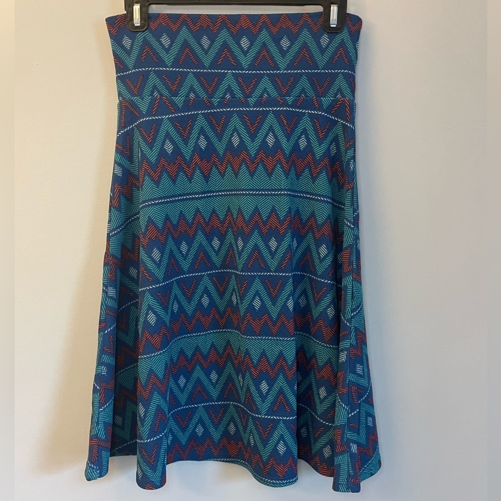 Lularoe Geometric Azure A-line Skirt